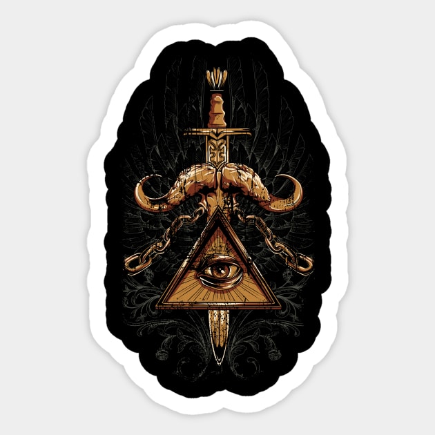 Pyramid Eye Sticker by Designious